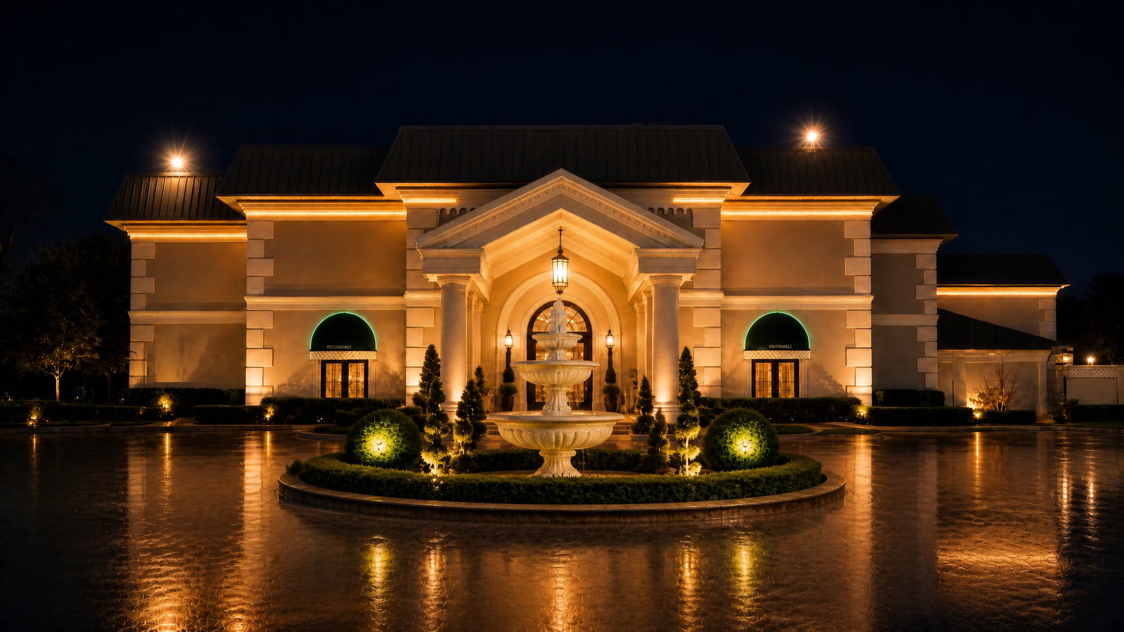 The St. James at night